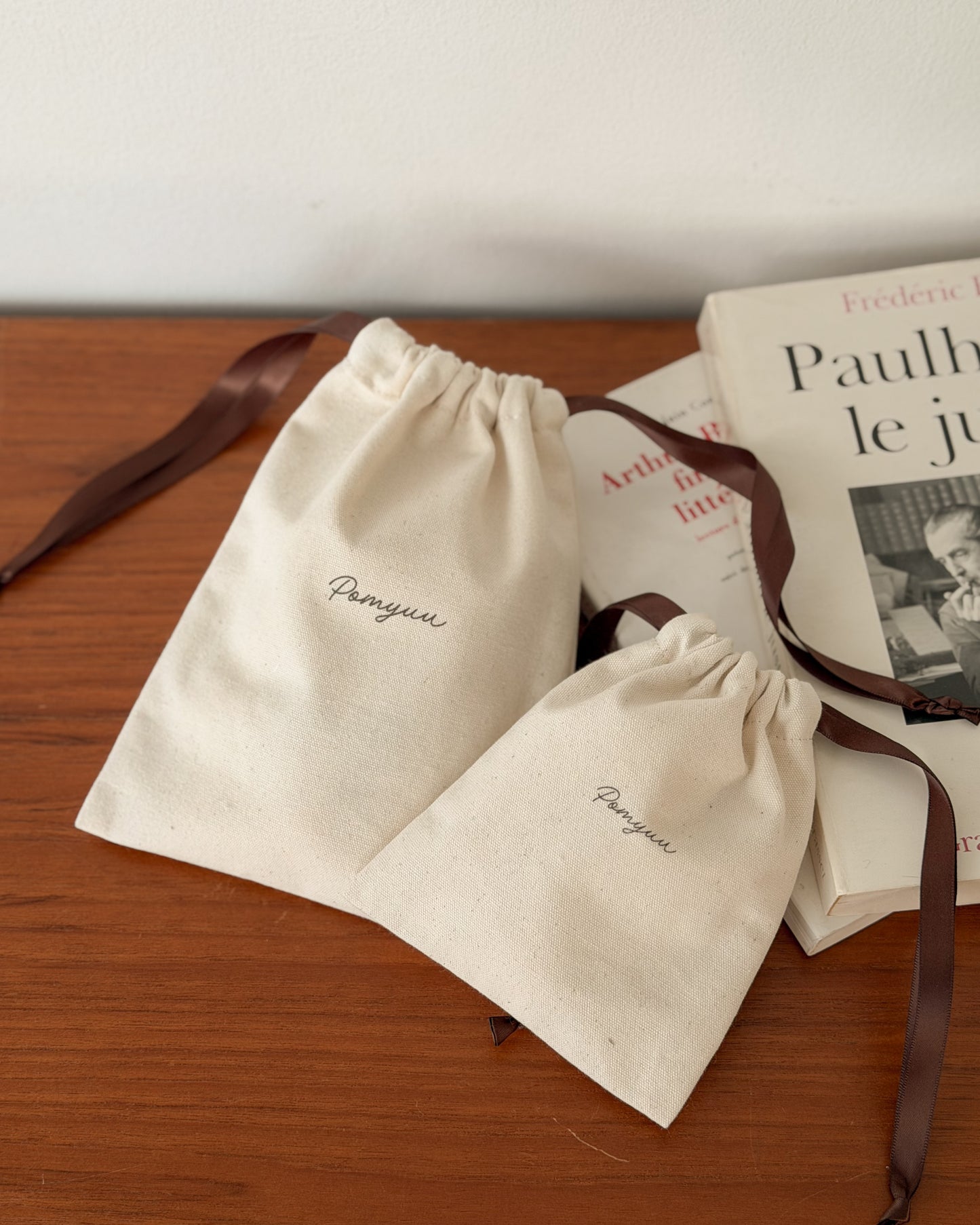 コットン巾着ポーチ 2サイズセット