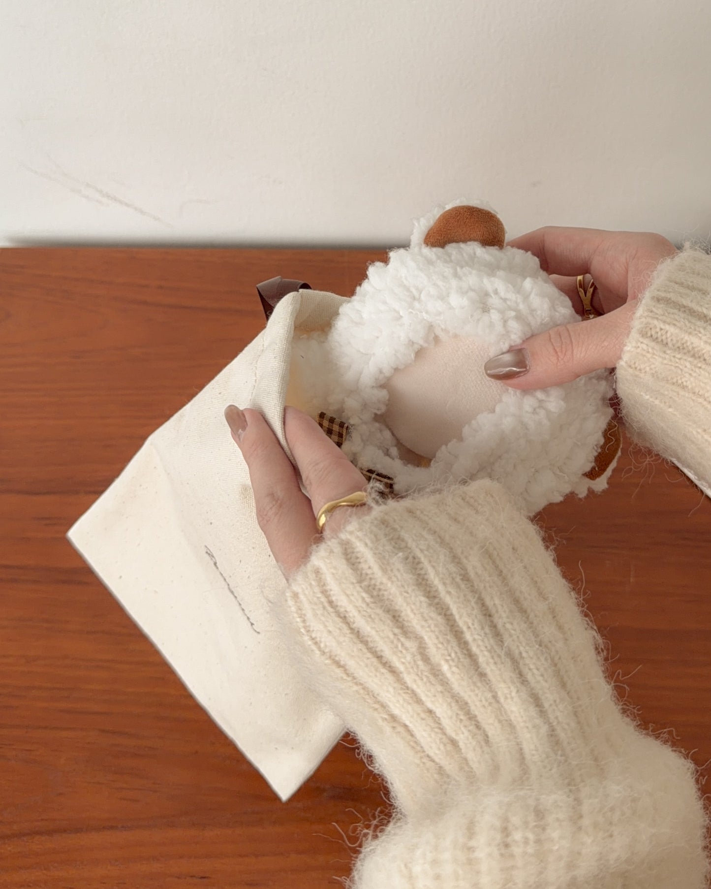 コットン巾着ポーチ 2サイズセット